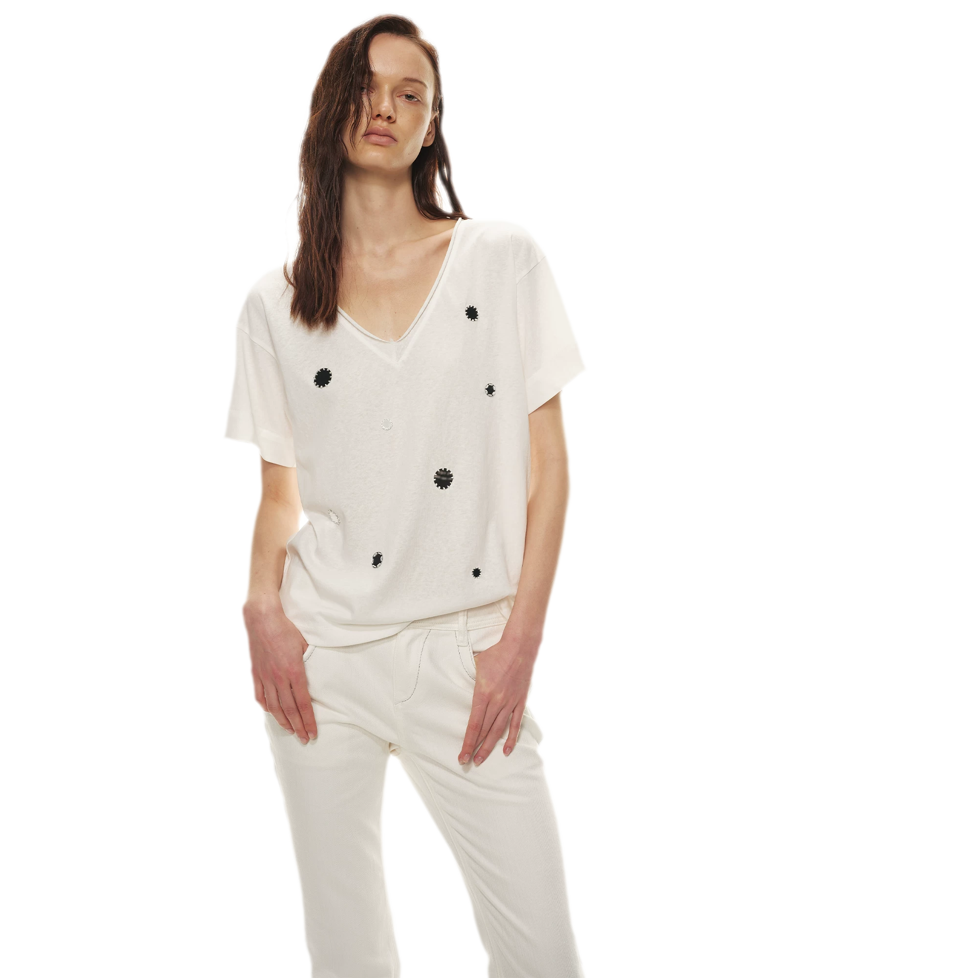 Relaxed Stylish V-Neck Short Sleeve T-Shirt