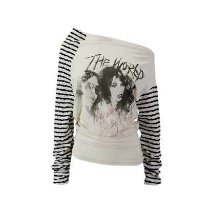 Gothic Graphic Asymmetric Tee