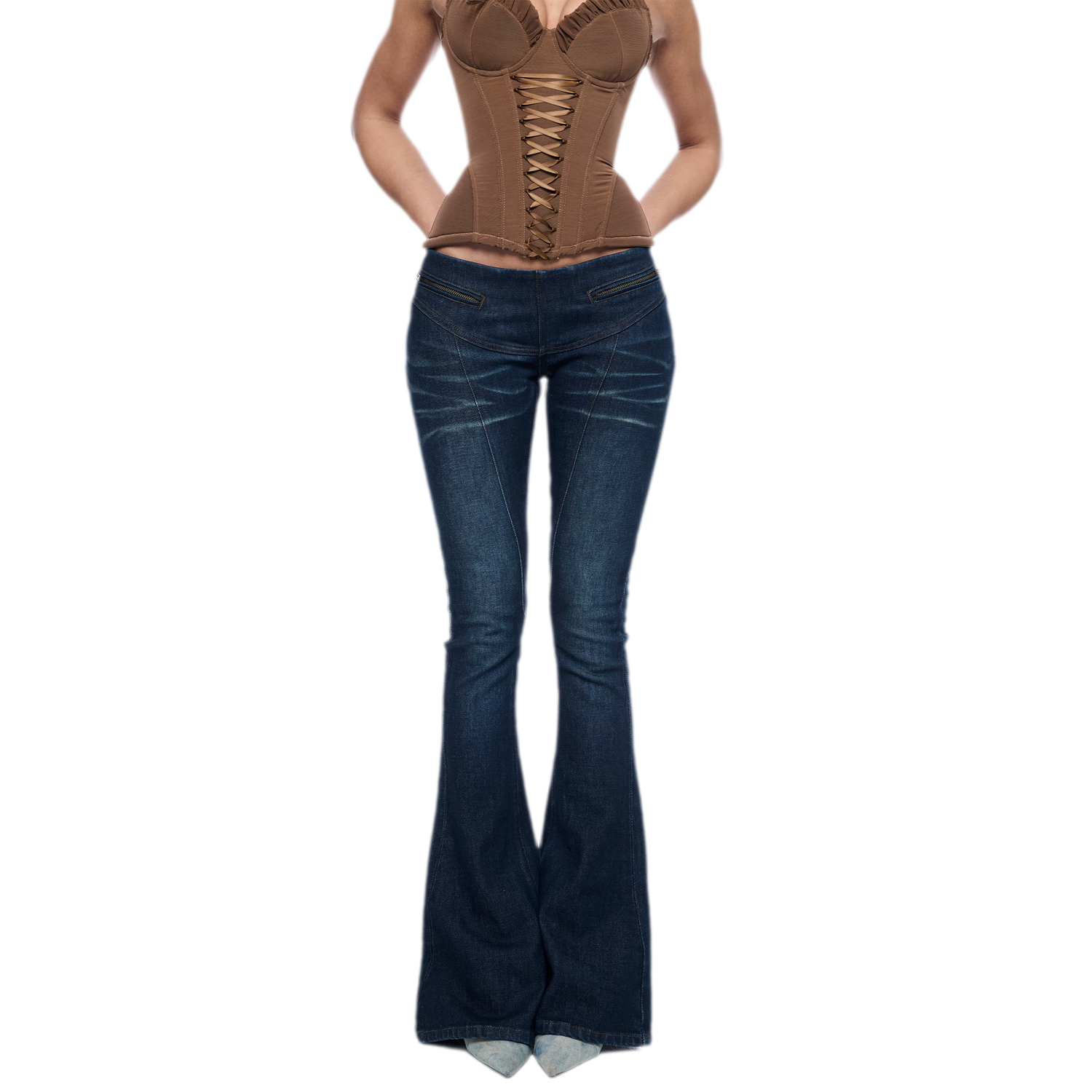 Deep Blue Flare Jeans