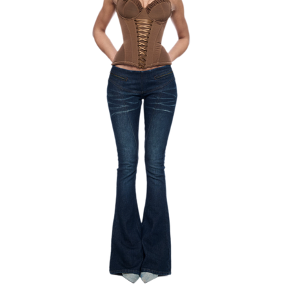 Deep Blue Flare Jeans