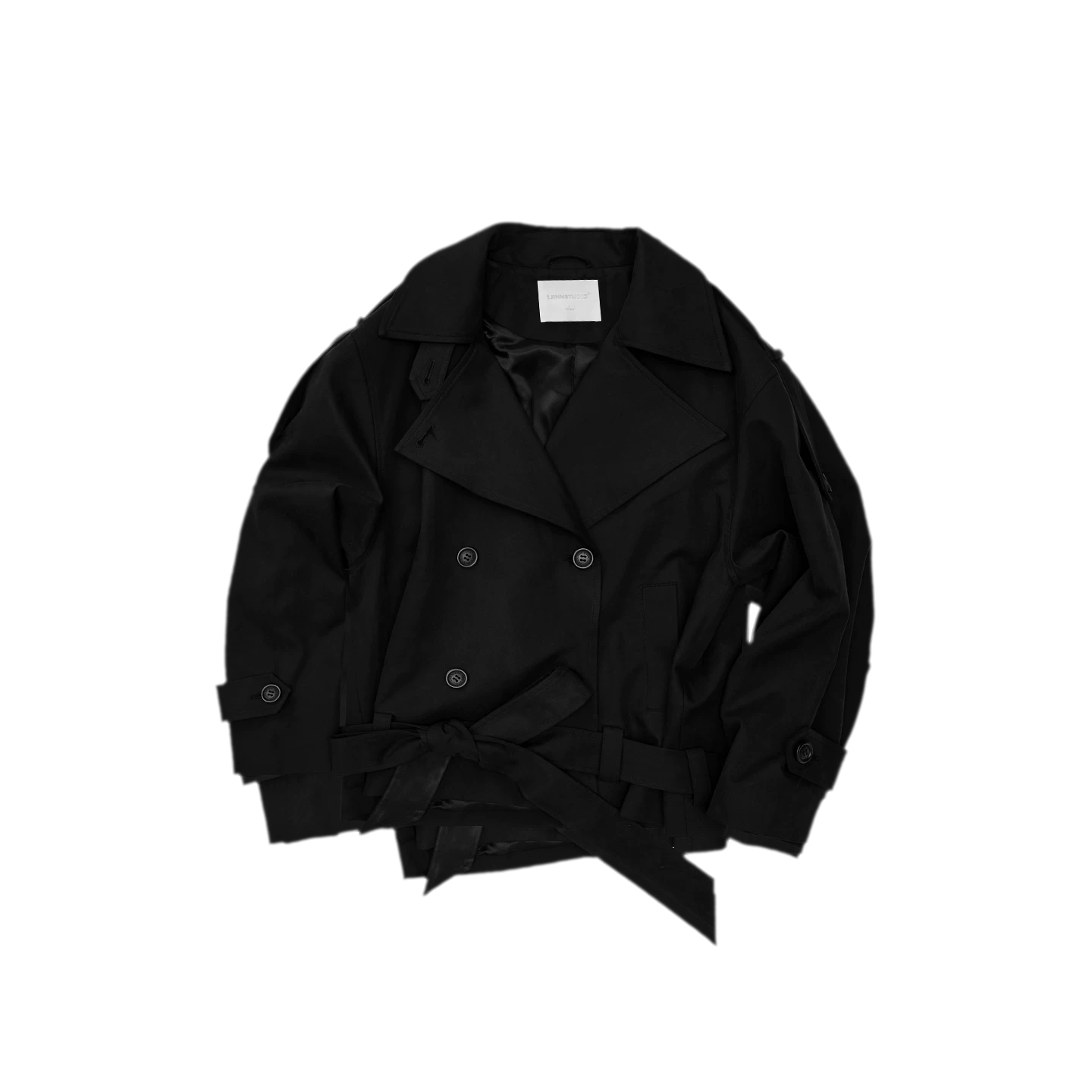 Double-Breasted Belted Trench Coat