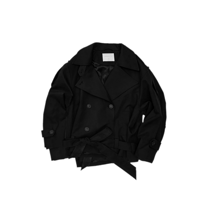 Double-Breasted Belted Trench Coat