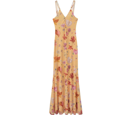 Lace-Up Mesh Mermaid Dress