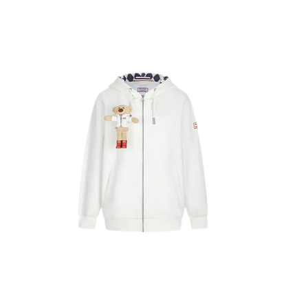 Áo khoác hoodie thêu lót nỉ