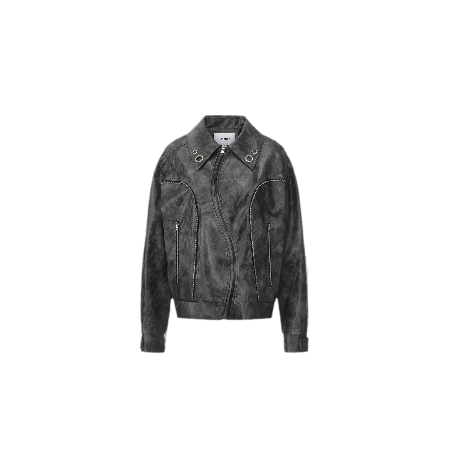 Textured Deconstructed PU Jacket