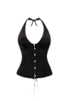 Satin Halter Corset Top