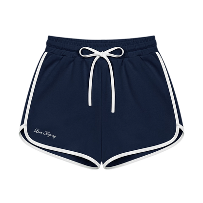 Embroidered Piping Shorts
