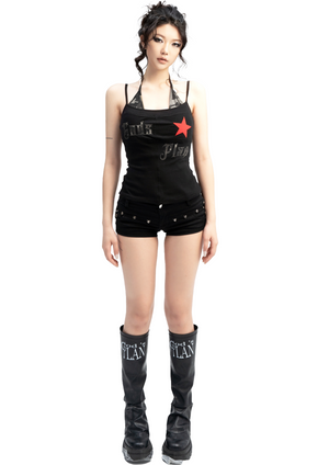Black/Camo Cami Vest / S