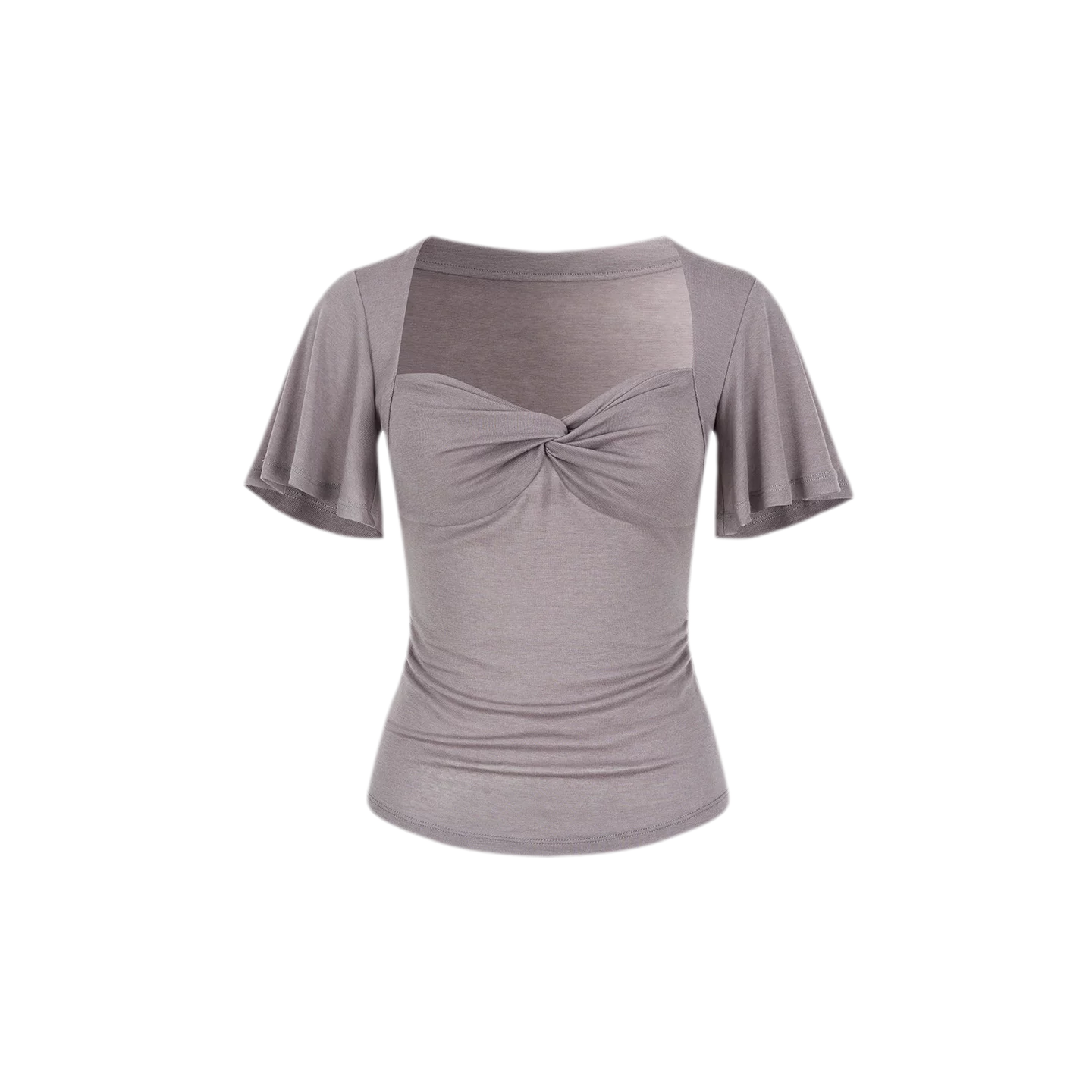 X-line Cross Knot Lyocell Square Neck T-shirt