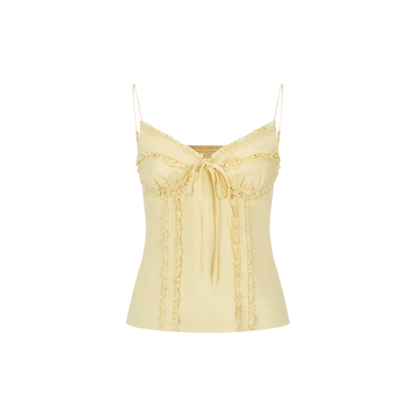 Semi-Sweet Design Bowknot Ruffle Camisole &amp; Skirt Set