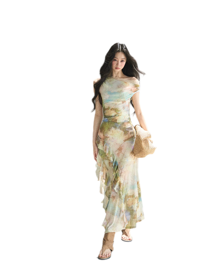 Misty Grass Mist Dress / S