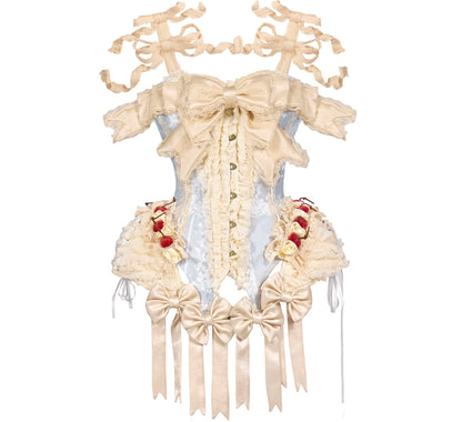Ruffled Fishbone Corset Top
