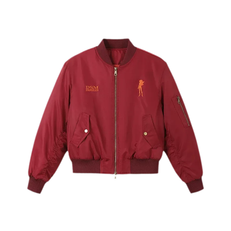 Cropped Slim-Fit Bomber Jacket