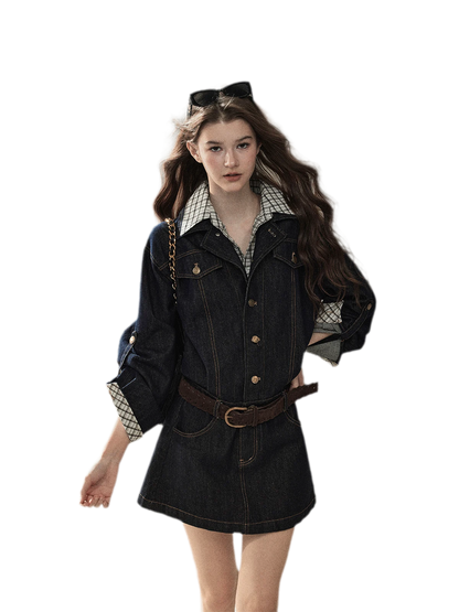 Stonewashed Denim Shirt Dress