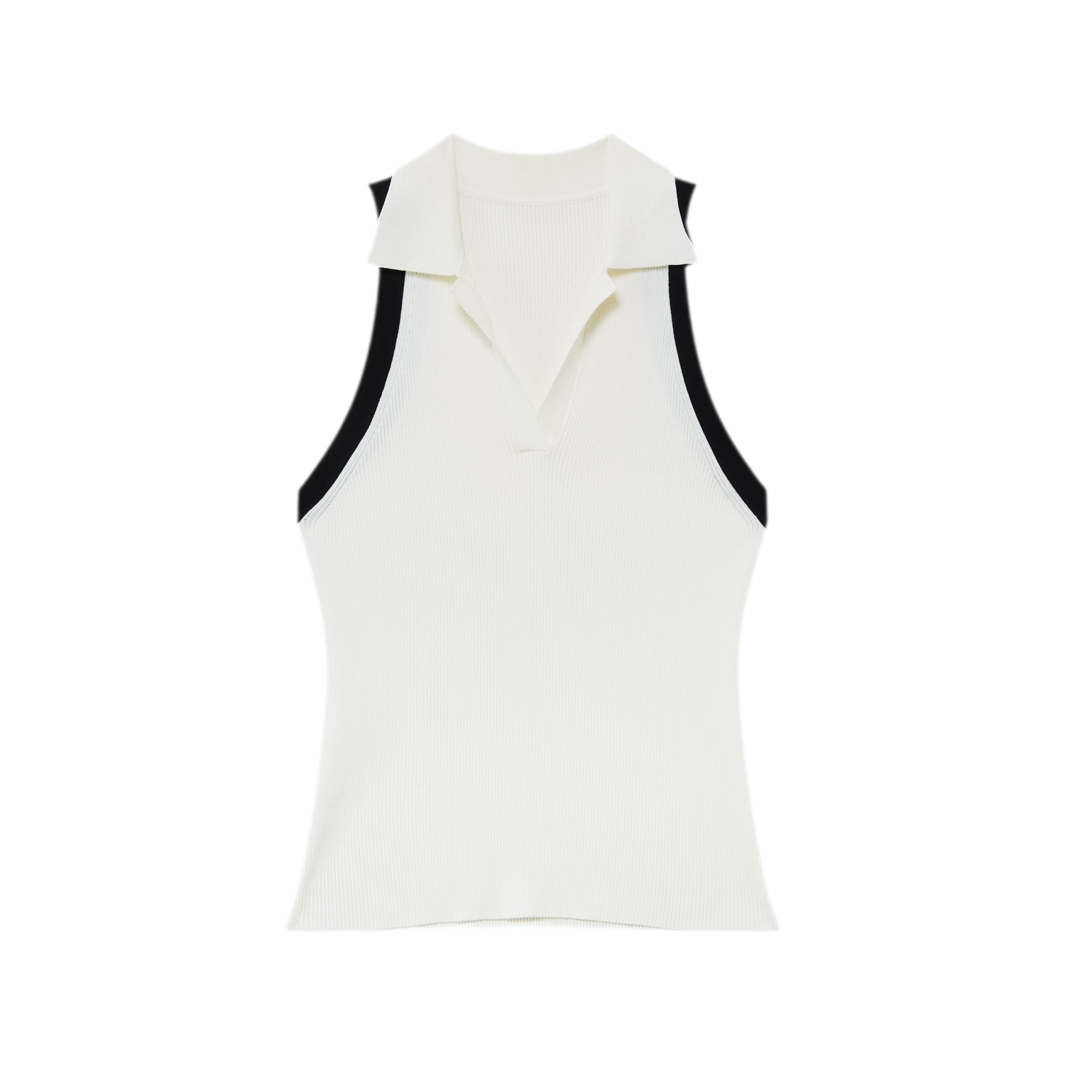 Contrast Rib Polo Tank