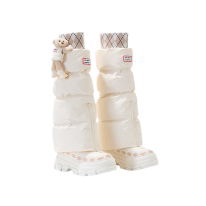 Bốt tuyết phồng buộc dây