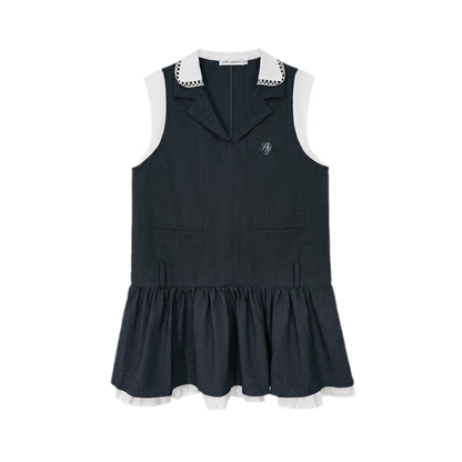 Contrast Collar Cami Dress