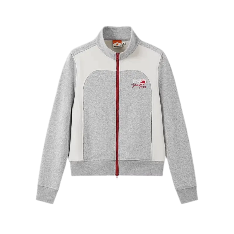 Cotton Color-Block Zip Sweatshirt