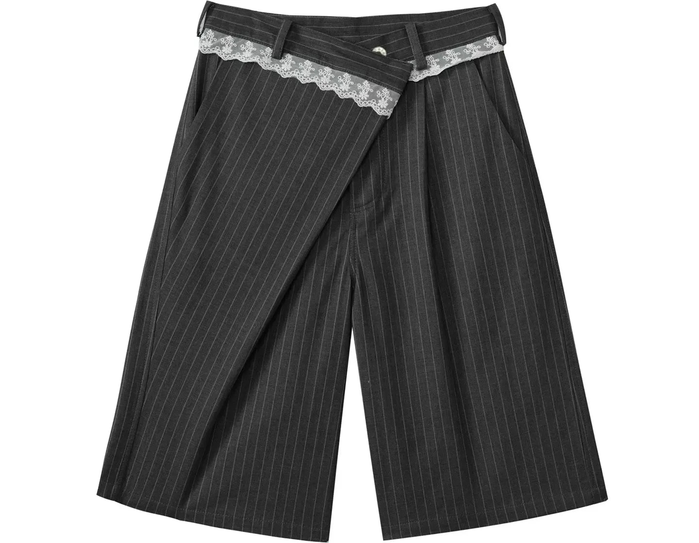 Grey Stripe Tailored Pants