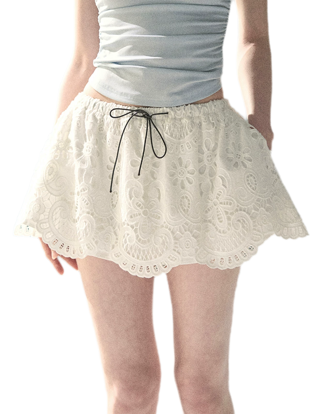 Lace A-Line Mini Skirt
