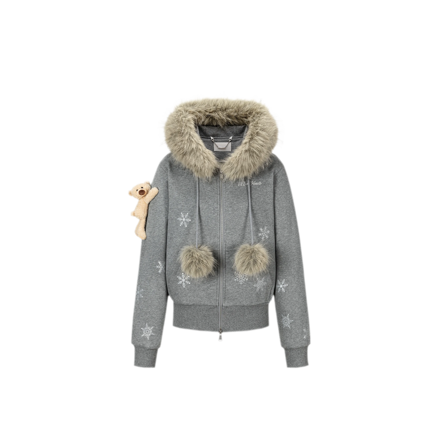 Gradient Snowflake Zip Hoodie