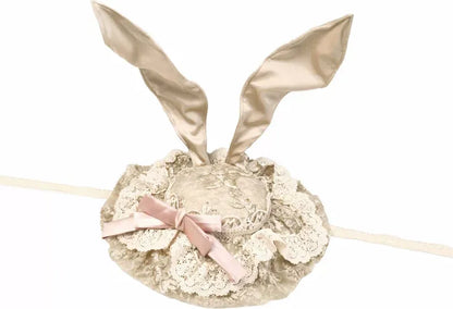 Vintage Lace Rabbit Ear Hat
