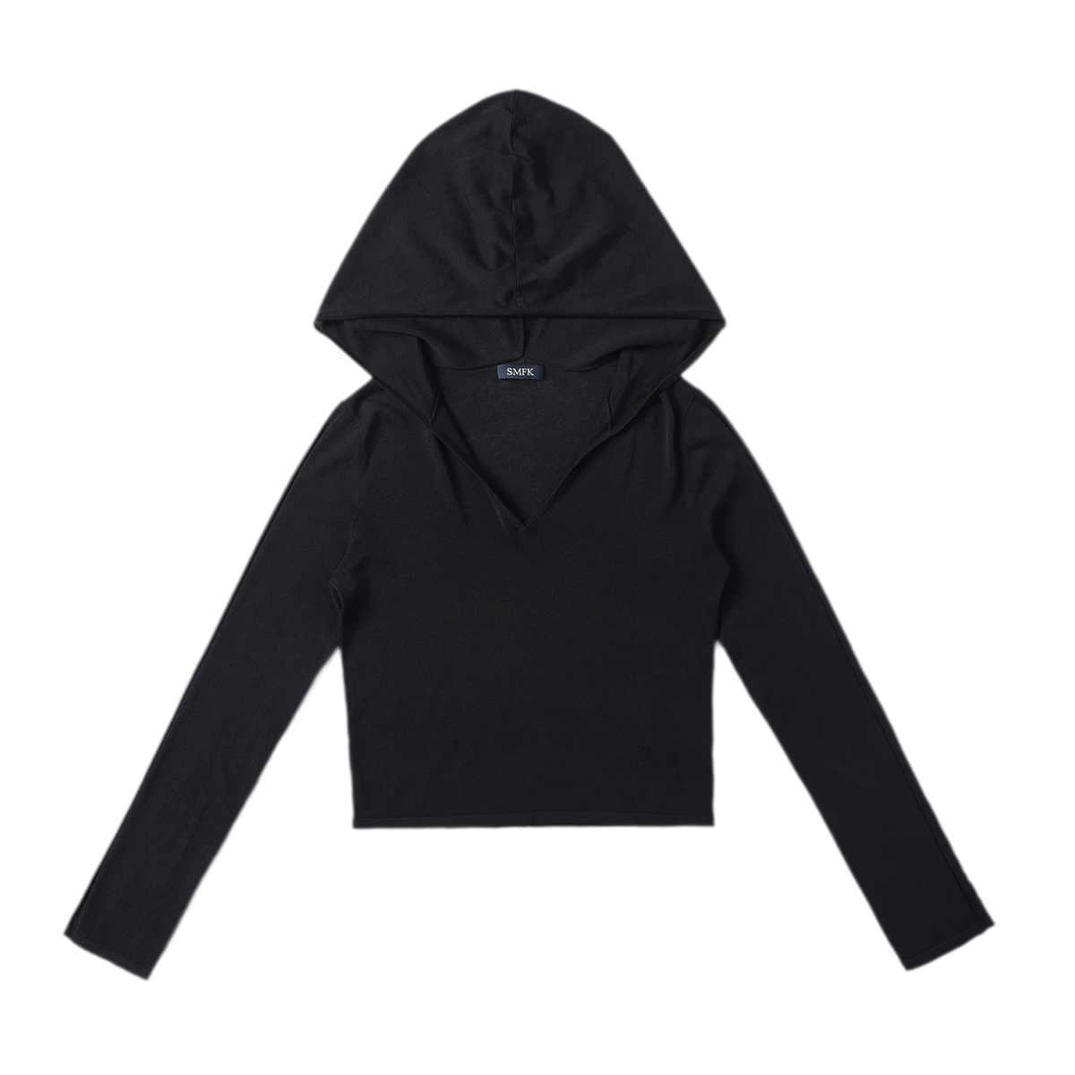 Cotton Acetate Fitted Hooded Top