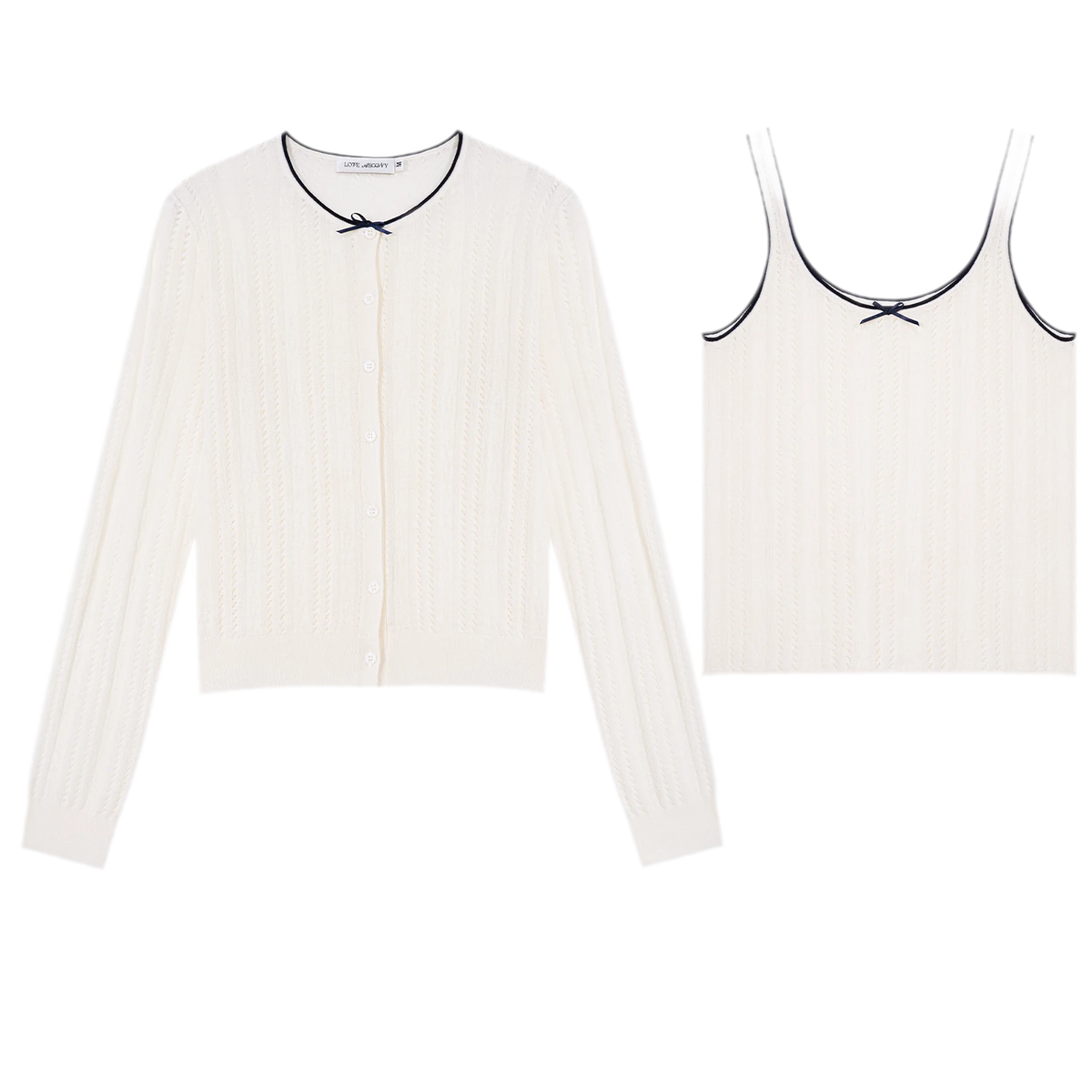Wool-Blend Bow Knit Set