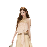 CYNR Beaded Halter Pleated Set – view 18