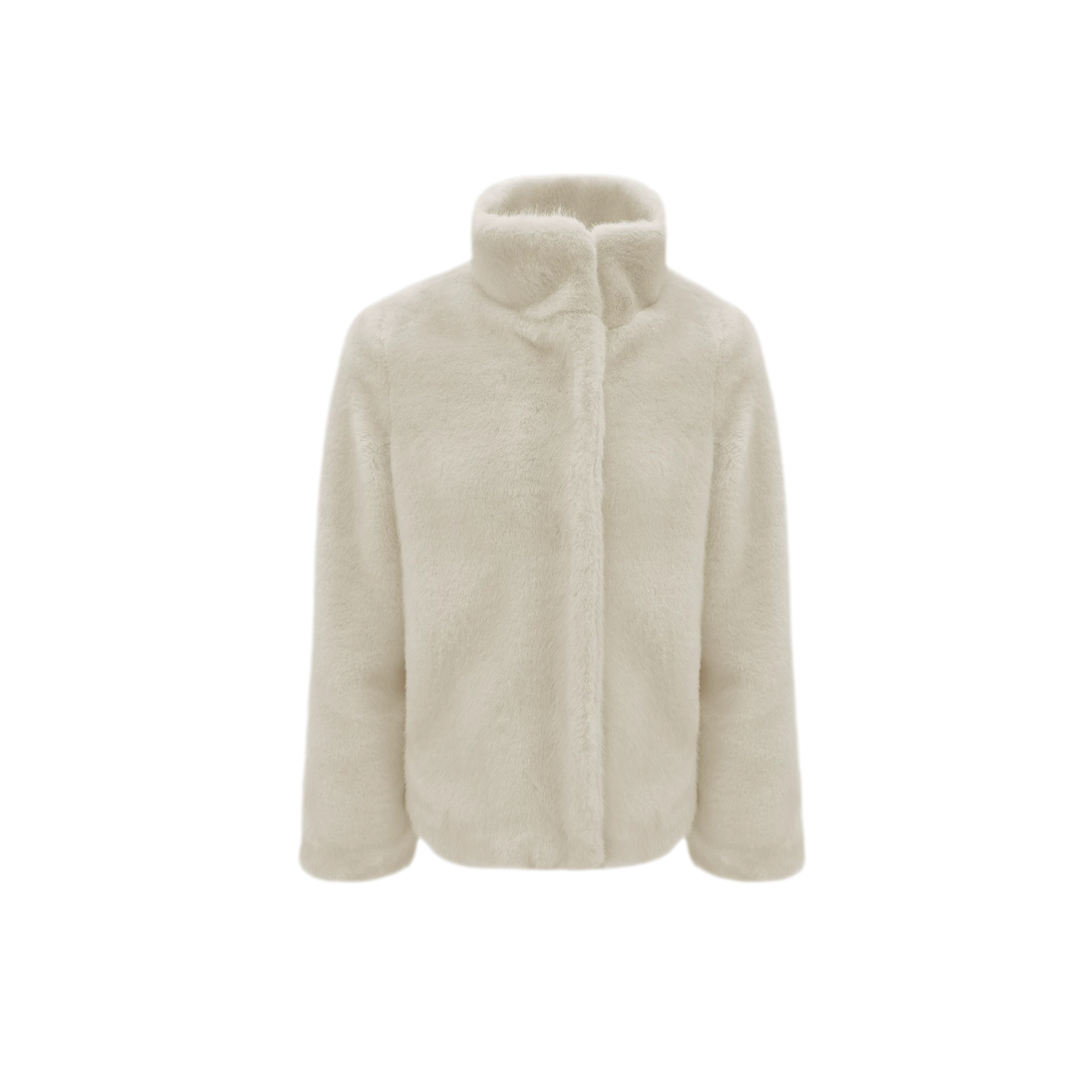 Eco-Friendly Cropped Faux Fur Jacket