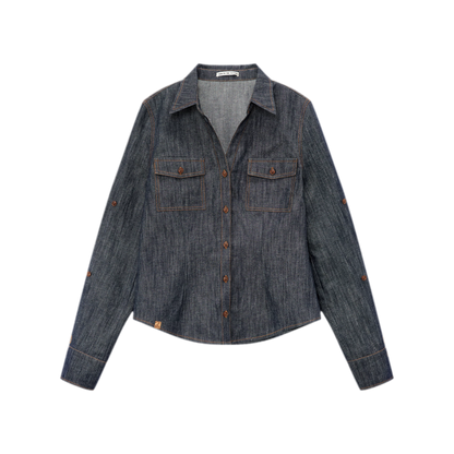 Contrast Stitch V-Neck Shirt