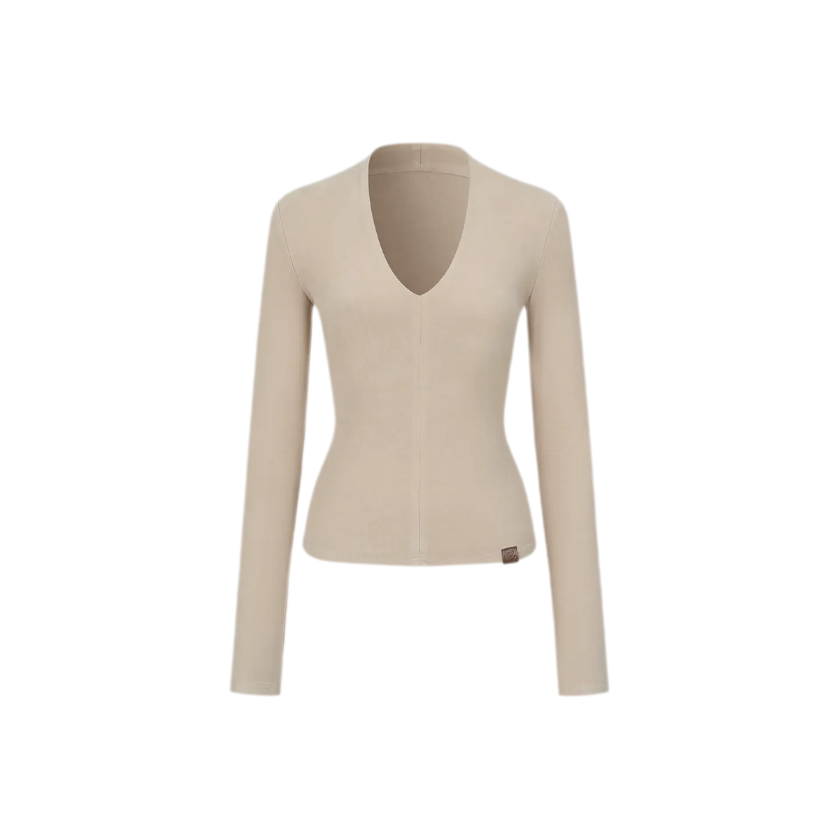 Cashmere-Feel X-Line Ribbed Top