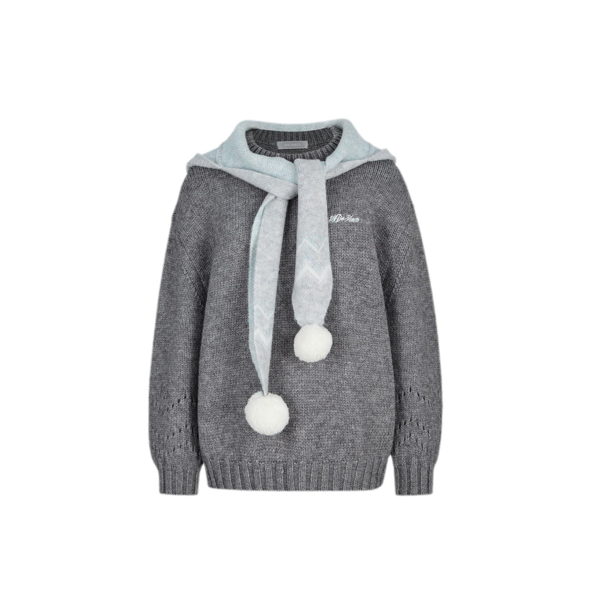 Fair Isle Hooded Cape Sweater