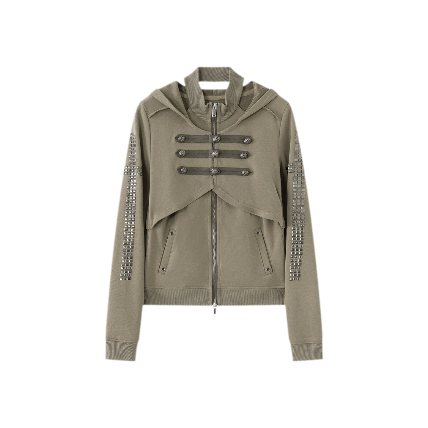 Metal Toggle Hooded Sweatshirt