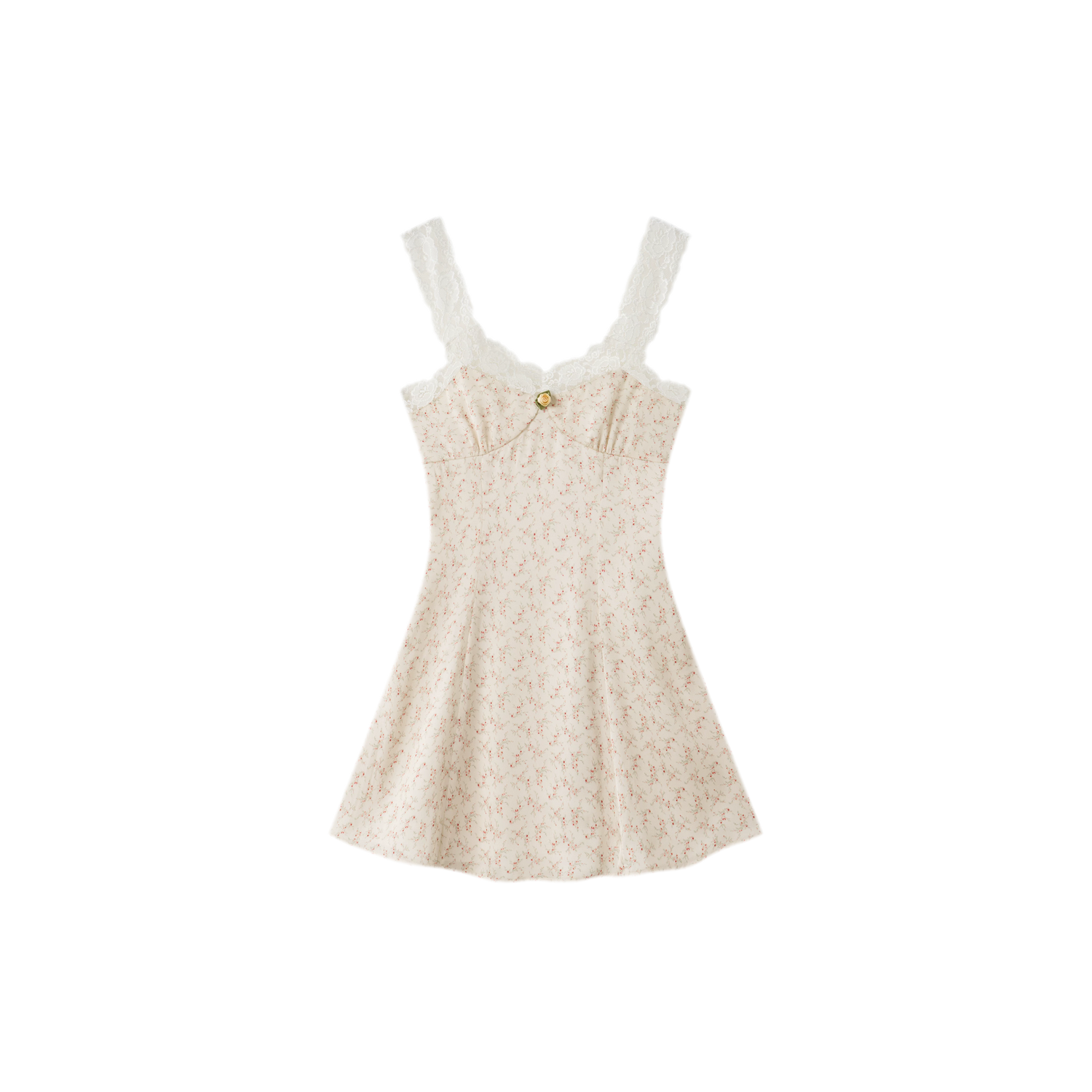 Vintage Leopard Lace Splice A-Line Dress