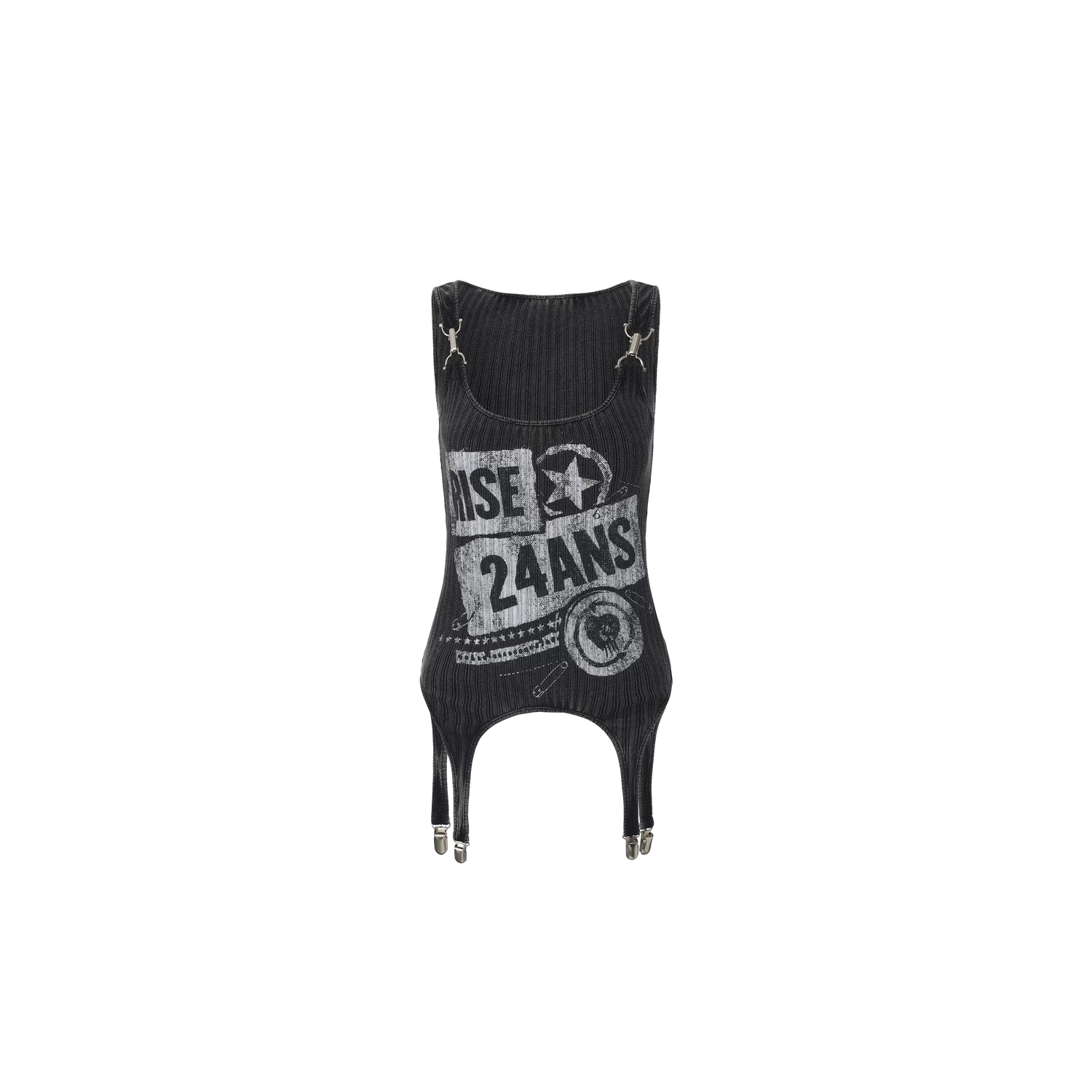 Lightweight Spicy Girl Tank Top with Distressed