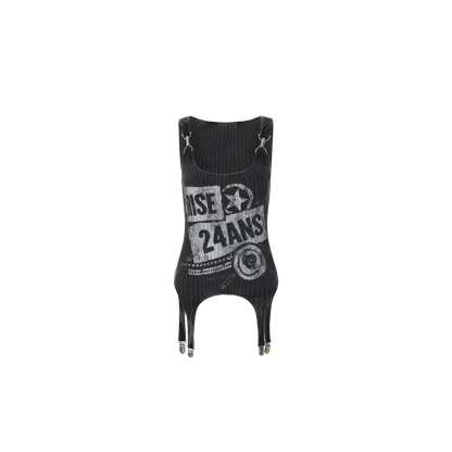 Lightweight Spicy Girl Tank Top with Distressed