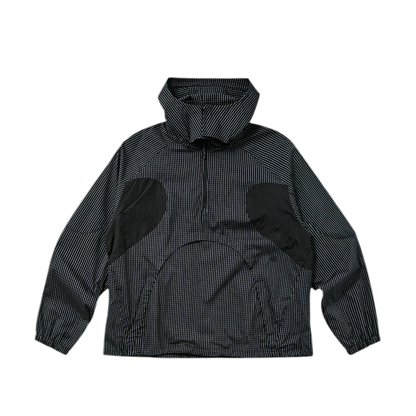 Checked Zip Pullover Jacket