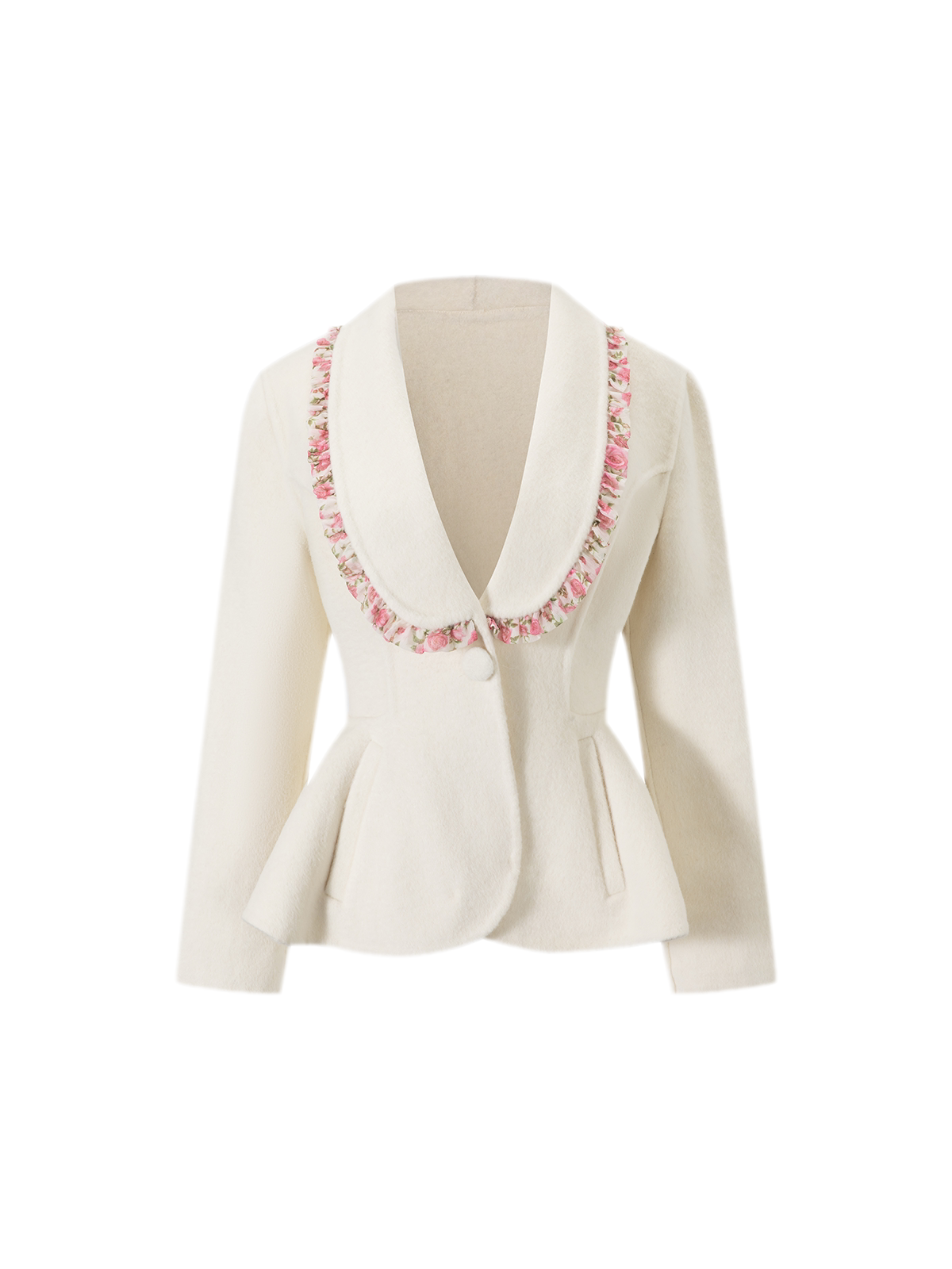 Double-Faced Wool Jacket Skirt Set