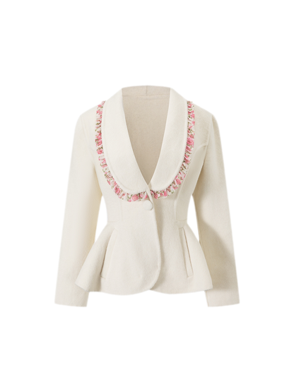 Double-Faced Wool Jacket Skirt Set