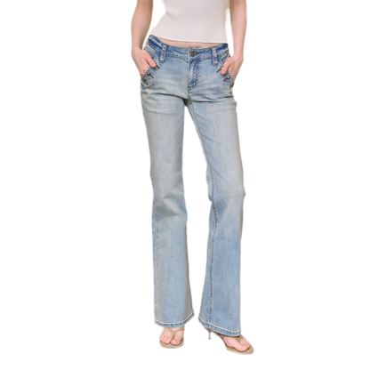 Vintage Low Rise Flare Jeans