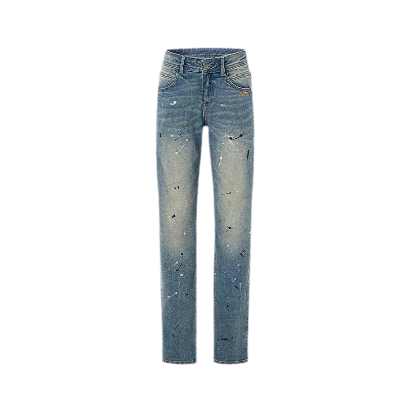 Gewaschene Distressed-Slim-Jeans