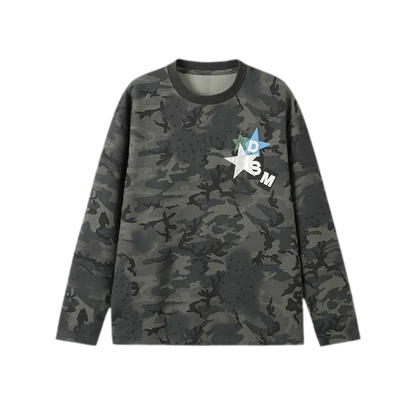 Printed Waffle Camouflage T-Shirt