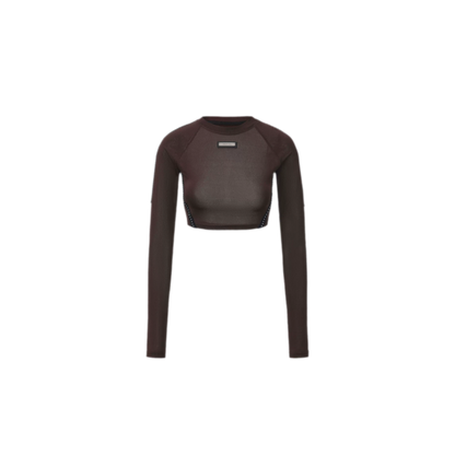 Rivet Cropped Raglan T-Shirt