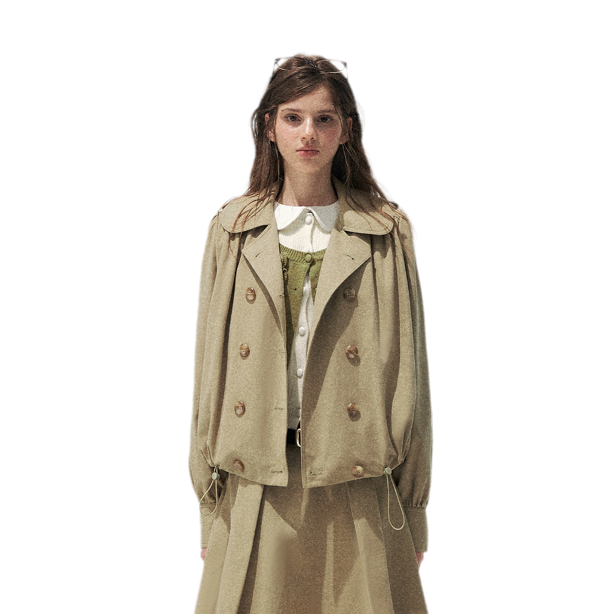 Peter Pan Collar Trench Dress