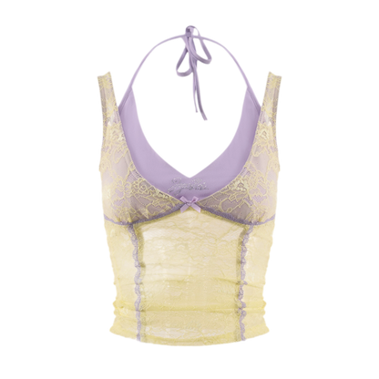 Y2K Lace Halter Camisole