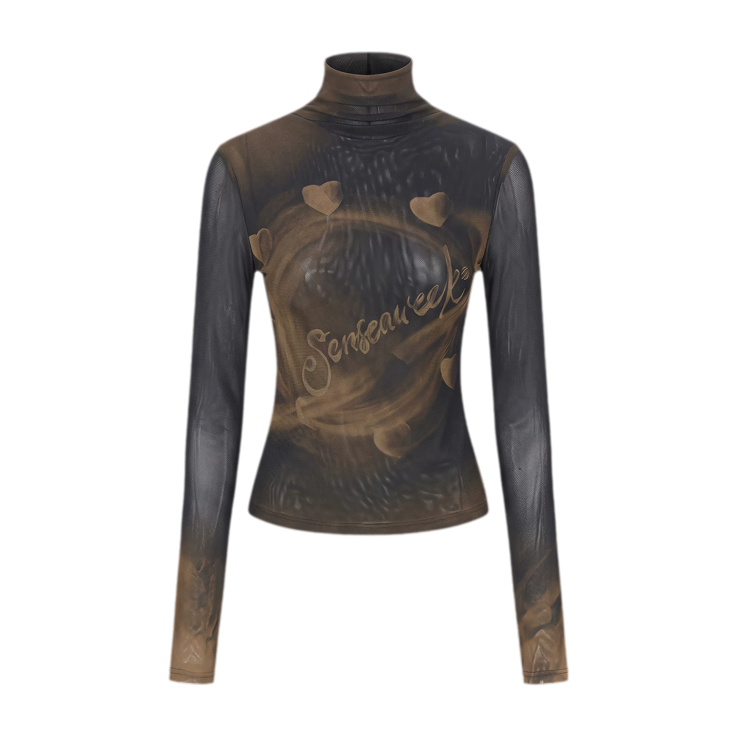 Gradient Eclipse Mesh Turtleneck