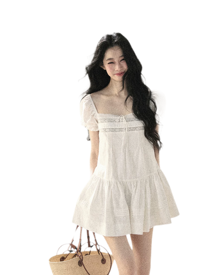 Cloudy Lace Puff Dress