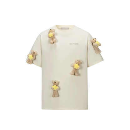 Bear Hug Star Print T-shirt