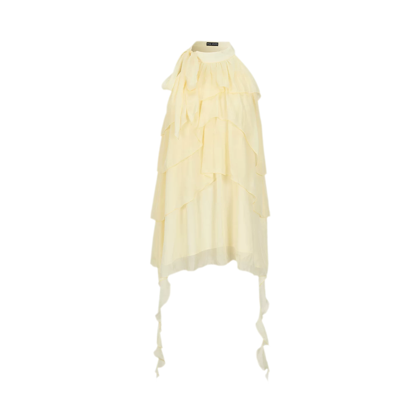 Midsummer Layered Ruffle Halter Sleeveless Dress